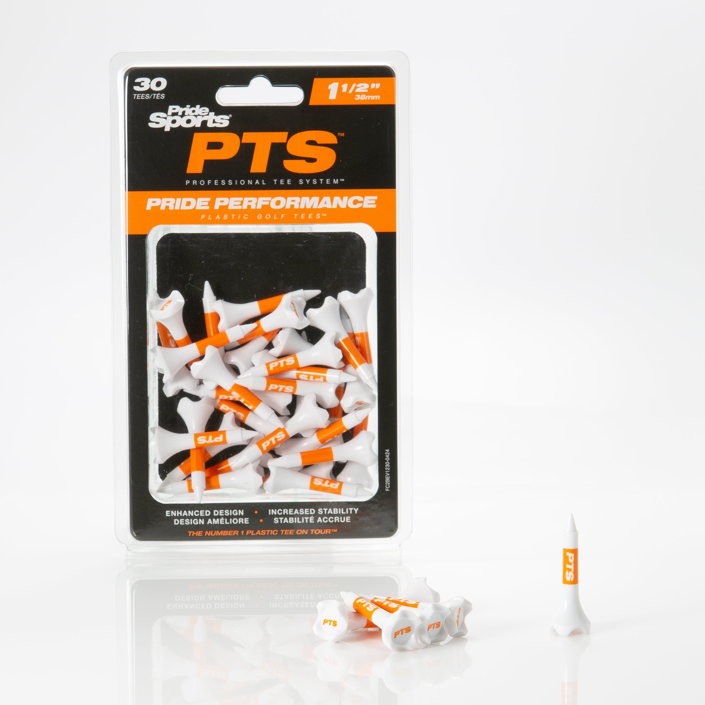 Professional Tee System® (PTS) Pride Performance® Plastic Tees - 30ct Packs