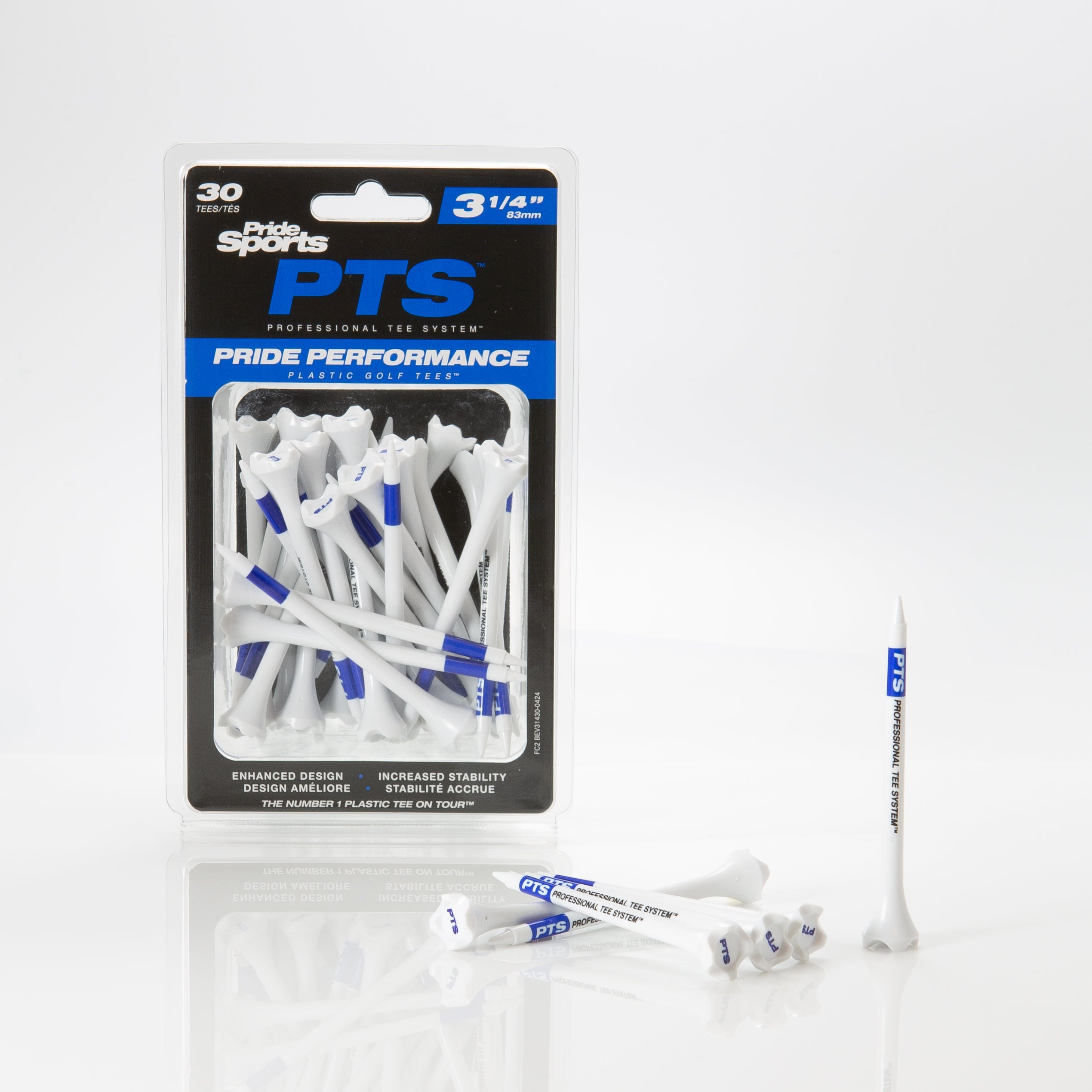 3 1/4" Professional Tee System® (PTS) Pride Performance® Plastic Tees - 30ct